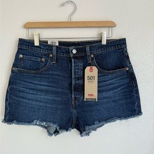 Levi's Dark Blue Jean Shorts